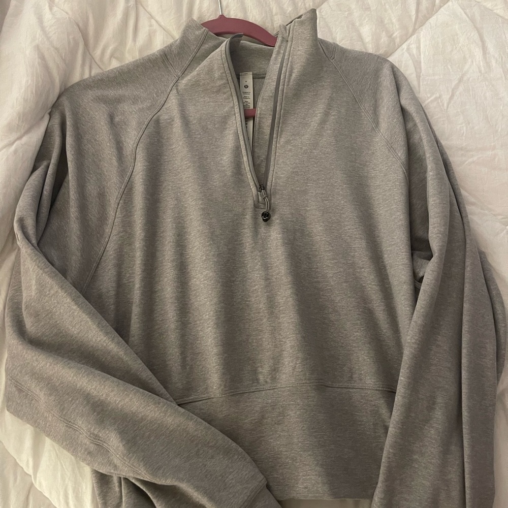 Lululemon ready to rulu grey quarter zip